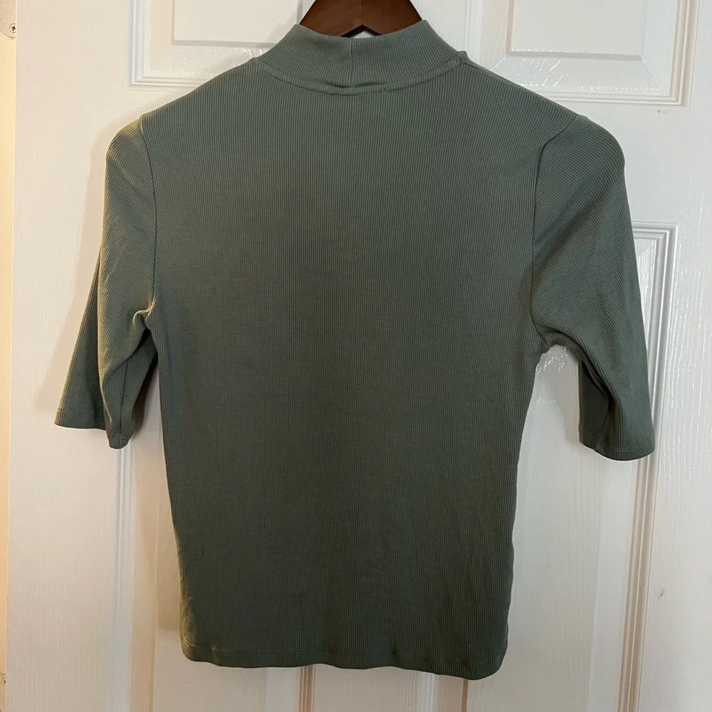ZARA: Ribbed High Collar Top - Picture 5 of 6